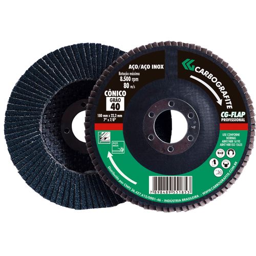 DISCO CG – FLAP CONICO 115MM – 40 – CARBOGRAFITE