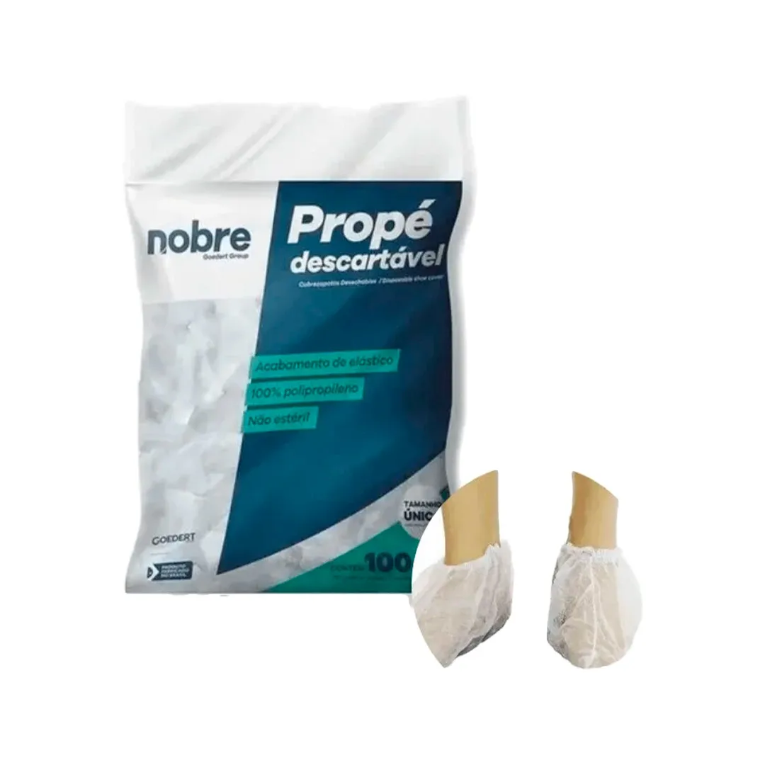 PROPE SAPATILHA DESCARTAVEL EM TNT SANFONADO 15GR ( PACOTE C/ 100) – NOBRE