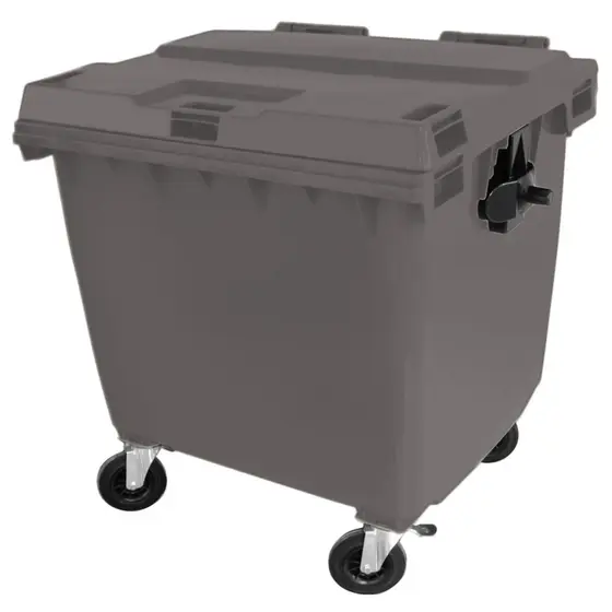 CONTENTOR 1000 L – (CINZA) COM MUNHÃO DE PLASTICO