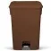COLETOR C/PEDAL -100LTS – C/RODAS – BRALIMPIA – MARROM