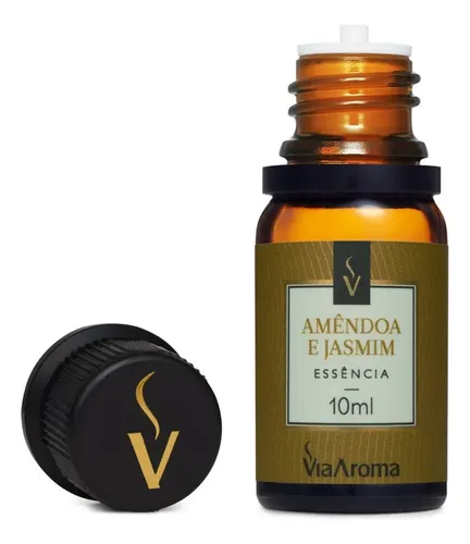 ESSENCIA VIA AROMA 10ML CLASSICA AMENDOA E JASMIM
