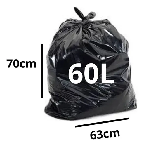 SACO DE LIXO 60L – PRETO – 63X70 – DONAPACK