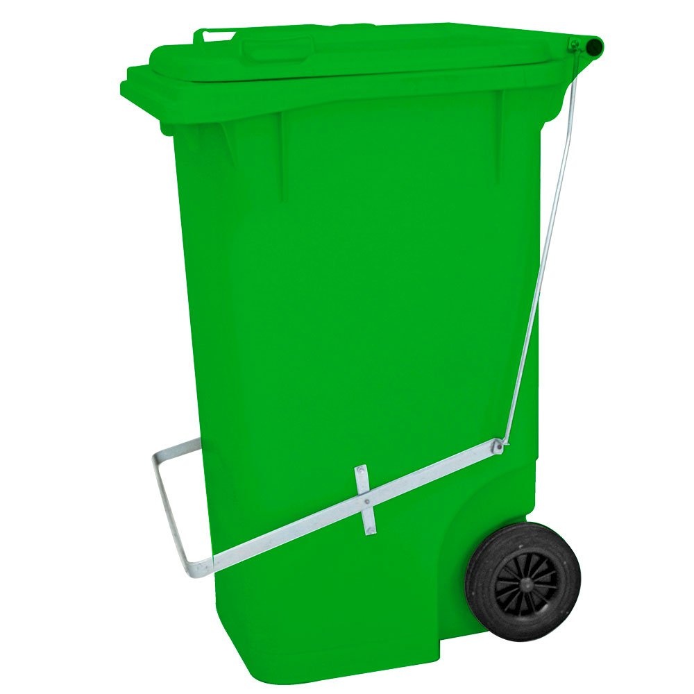 Lixeira-Verde-120L-com-Pedal-e-Rodas-Bralimpia