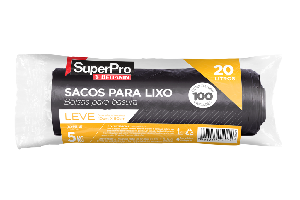 SACO DE LIXO PLASTICO 20L 1X10X100- SUPERPRO – BETTANIN