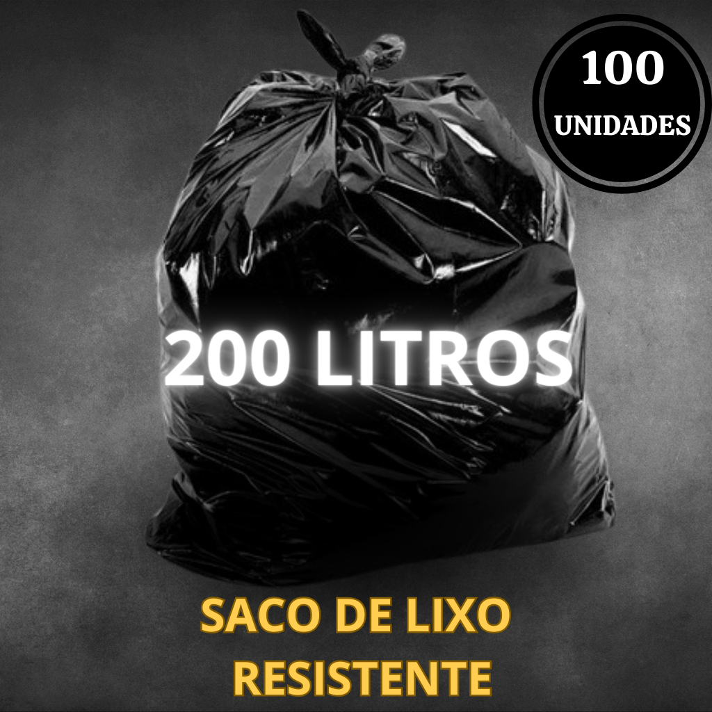 SACO DE LIXO 200L – PRETO – 90X100 – DONAPACK