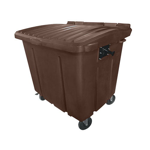 CONTENTOR 1000L – (MARROM) COM MUNHÃO DE PLASTICO