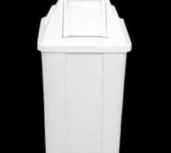 LIXEIRA QUADRADA 60L C/TP VAI VEM – BRANCO-JSN
