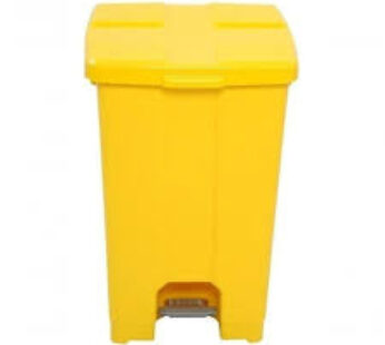 LIXEIRA PLAST QUADRADA 60L C/PEDAL SACO C/3 AMARELO -JSN