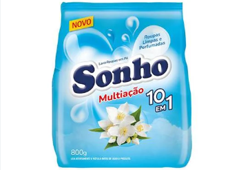 SABÃO PÓ SONHO – 20X 800G – MULTIAÇÃO