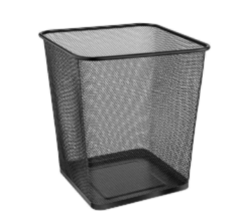 CESTO TELADO METAL QUADRADO 24X27 – PRETO