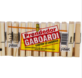 PRENDEDOR DE MADEIRA  KUBA – 12UNI