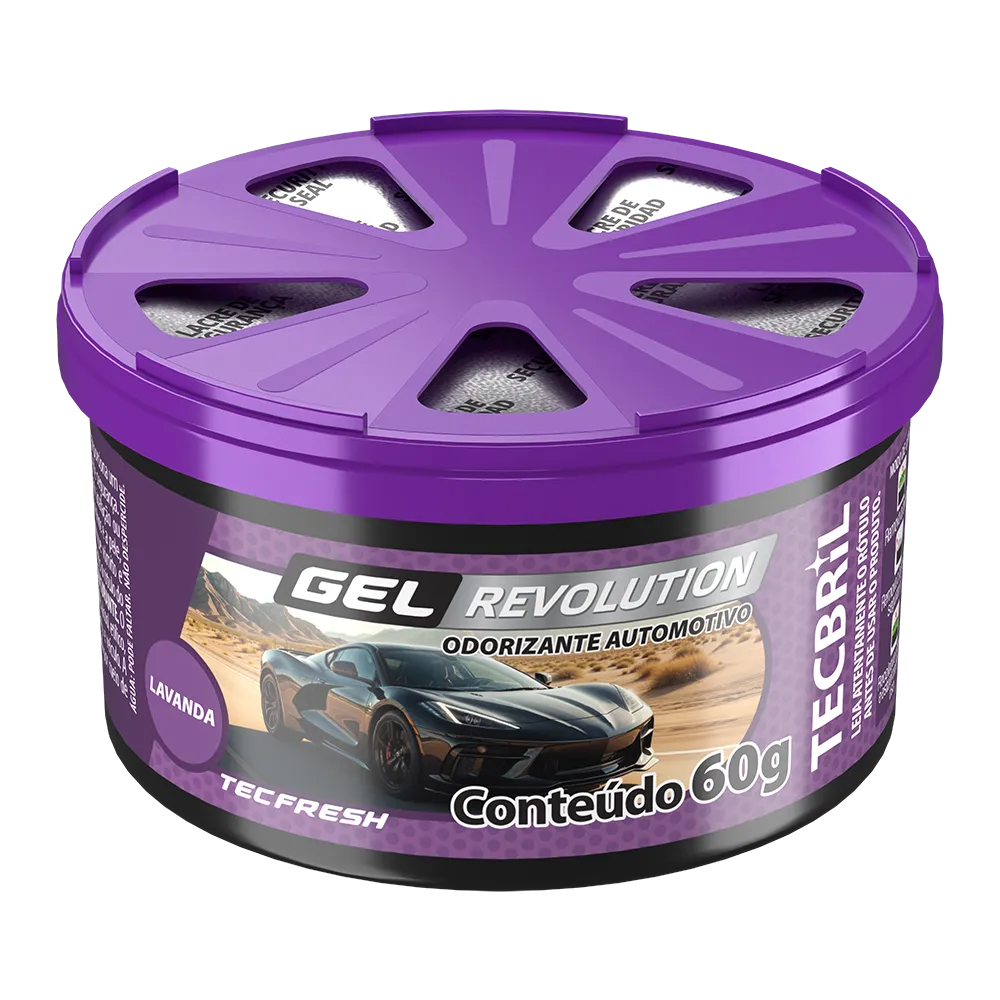 ODORIZANTE AUTOMOTIVO REVOLUTION GEL LAVANDA 60G
