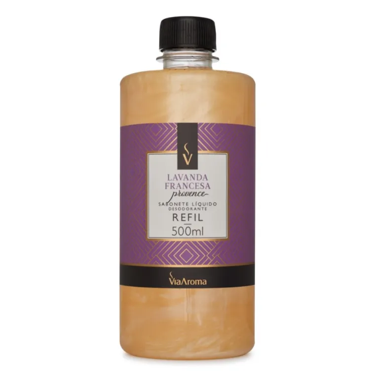 REFIL VIA AROMA 500ML SABONETE LIQ. DESOD. CLASSICA LAVANDA FRANCESA PROVENCE