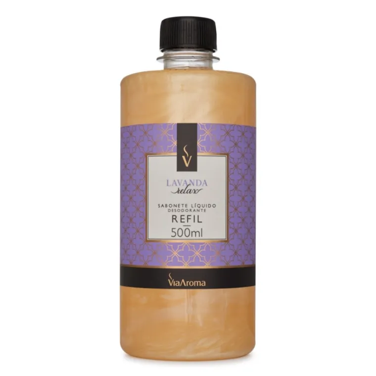 REFIL VIA AROMA 500ML SABONETE LIQ. DESOD. CLASSICA LAVANDA RELAX
