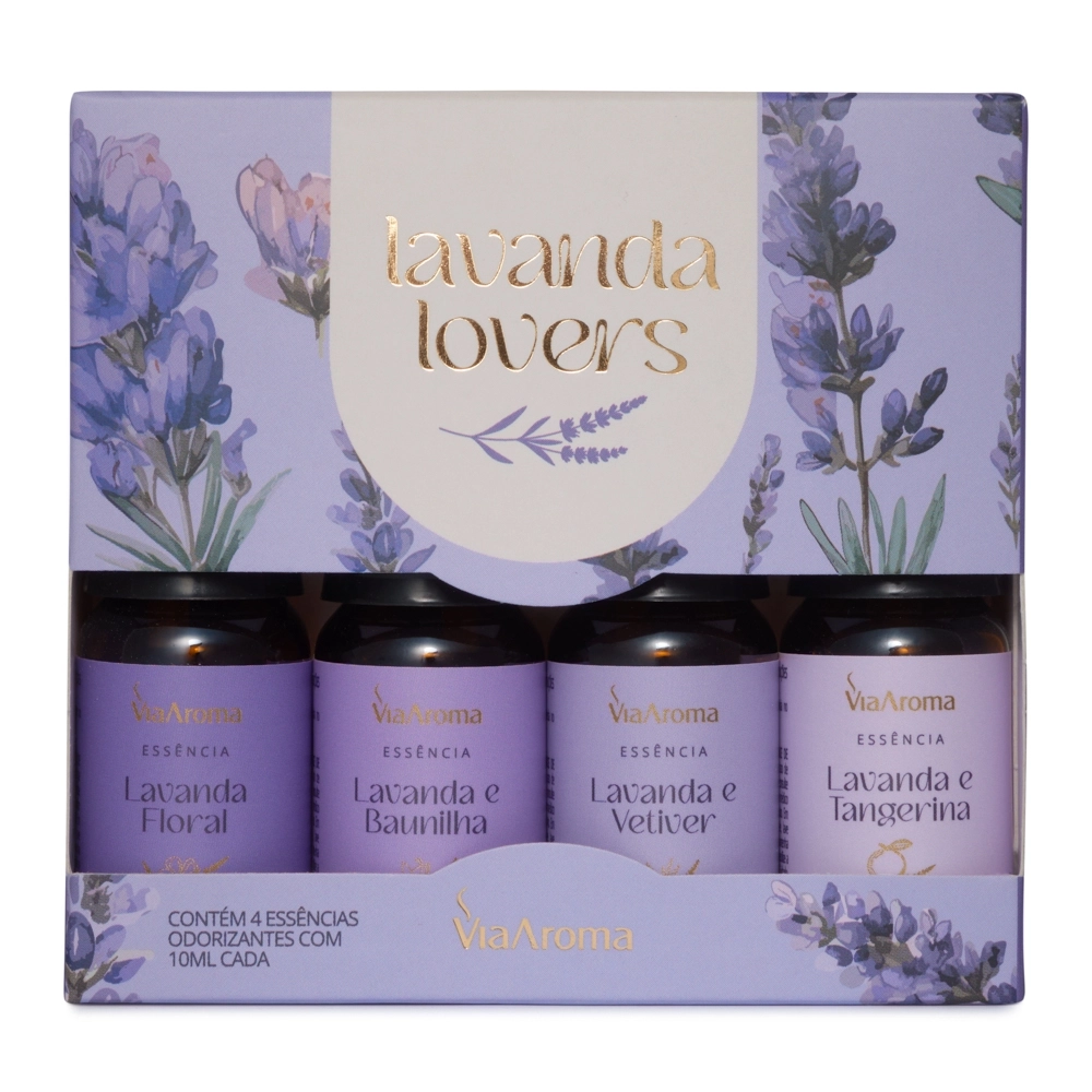 KIT DE 4 ESSENCIAS LAVANDA LOVERS – VIA AROMA 10ML