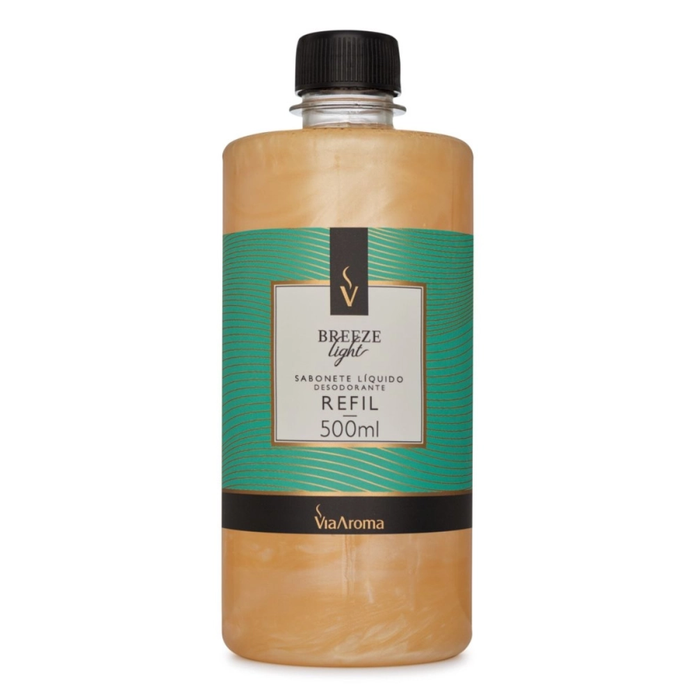 REFIL VIA AROMA 500ML SABONETE LIQ. DESOD. CLASSICA BREEZE LIGHT
