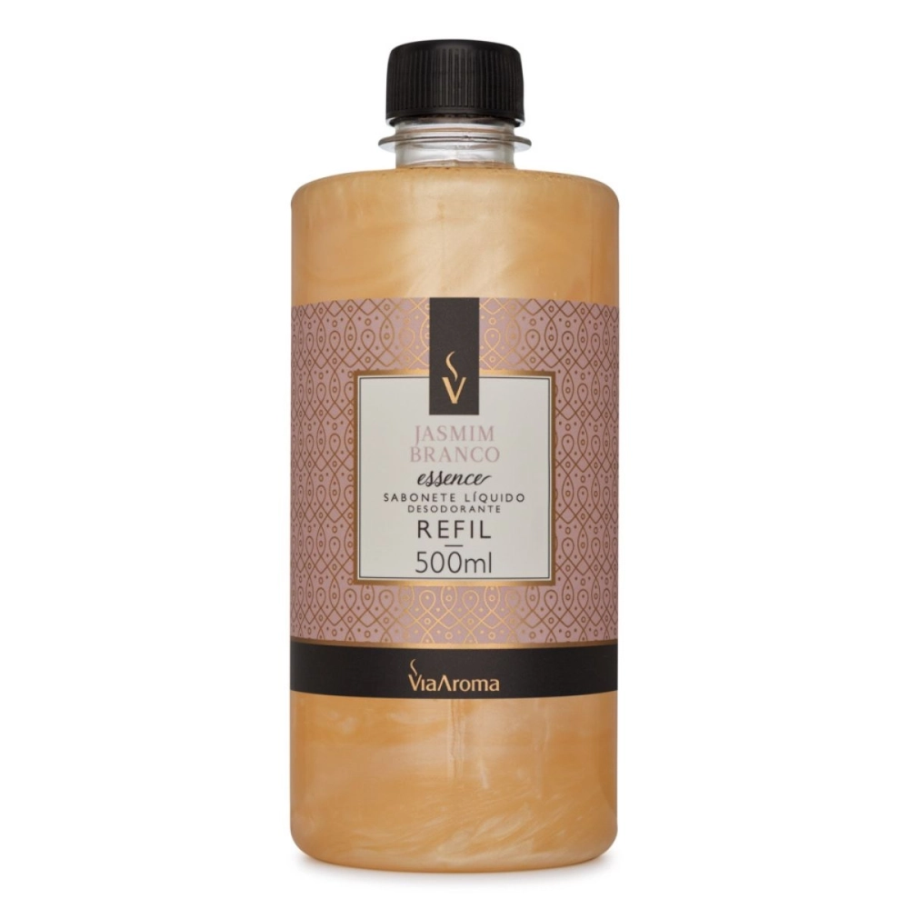REFIL VIA AROMA 500ML SABONETE LIQ. DESOD. CLASSICA JASMIM BRANCO